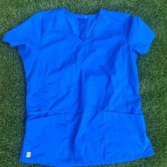 eon Tops - EON Scrub Top Blue Medium